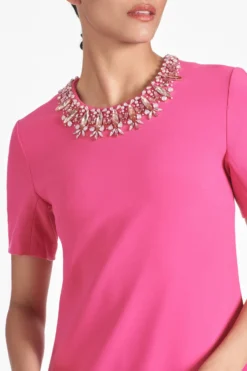 Lauren Dress - Rose Pink -Sachin & Babi Shop LAURENDRESS ROSEPINK DETAIL scaled