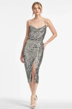 Leta Top - Silver -Sachin & Babi Shop LETATOP TALISASKIRT SILVER FRONT scaled