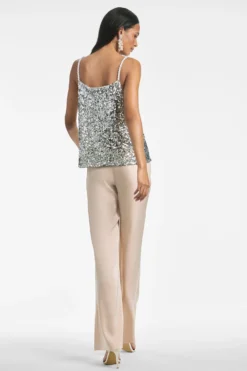 Leta Top - Silver -Sachin & Babi Shop LETATOP SILVERSEQUINS BACK scaled