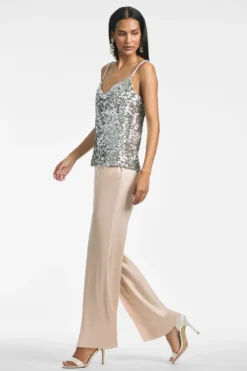 Leta Top - Silver -Sachin & Babi Shop LETATOP SILVERSEQUINS SIDE scaled