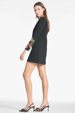 Lenox Obi-Bow Slingback - Noir Wildflower -Sachin & Babi Shop LILLYDRESS NOIRBOUQUET SIDE scaled