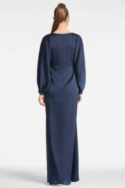 Maia Gown - Midnight -Sachin & Babi Shop MAIAGOWN MIDNIGHT BACK scaled