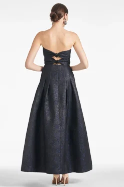 Margaux Gown - Black/Midnight -Sachin & Babi Shop MARGAUXDRESS BLACK MIDNIGHT BACK scaled