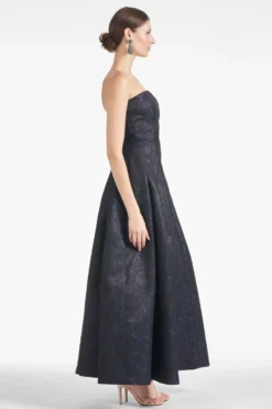 Margaux Gown - Black/Midnight -Sachin & Babi Shop MARGAUXDRESS BLACK MIDNIGHT SIDE scaled
