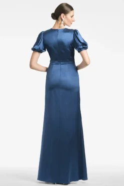 Mila Gown - Indigo -Sachin & Babi Shop MILAGOWN INDIGO BACK scaled
