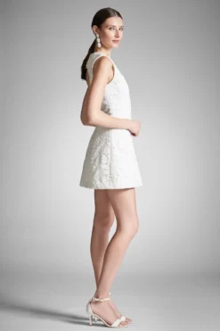 Mon Coeur Dress - Ivory -Sachin & Babi Shop MONCOEURDRESS IVORY SIDE scaled