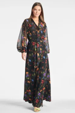 Nora Top - Noir Wildflower -Sachin & Babi Shop NORATOP JUNOSKIRT NOIRWILDFLOWER FRONT3 scaled