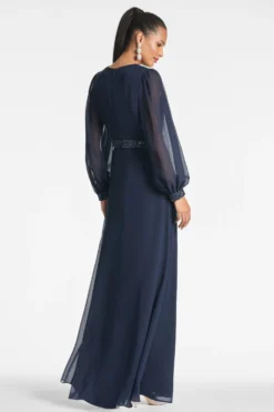 Ramsey Gown - Midnight -Sachin & Babi Shop RAMSEYGOWN MIDNIGHT BACK 7fcea4ae f193 4961 87eb d12b1143a555 scaled