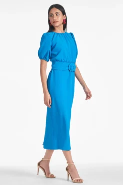 Rebecca Dress - Azure -Sachin & Babi Shop REBECCADRESS AZURE SIDE scaled