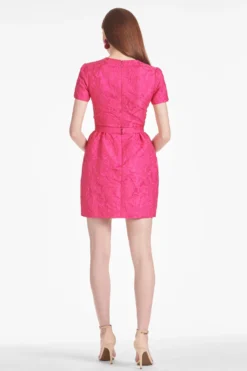 Rue Dress - Fuchsia -Sachin & Babi Shop RUEDRESS FUCHSIA BACK scaled