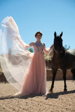 Freyja Gown - Morganite -Sachin & Babi Shop SACHINBABIRAW1234 scaled