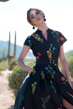 Marta Gown - Noir Bouquet -Sachin & Babi Shop SACHINBABIRAW1397 scaled