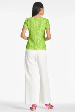 Veronica Top - Electric Lime -Sachin & Babi Shop SARATOP GREEN BACK scaled
