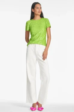 Veronica Top - Electric Lime -Sachin & Babi Shop SARATOP GREEN FRONT scaled