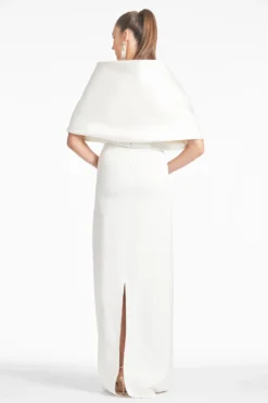 The Hug Shawl - Ivory -Sachin & Babi Shop SHAWL IVORY BACK scaled