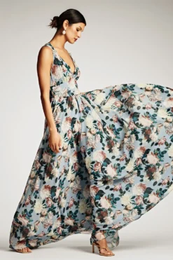 Kenzia Gown - Ice Blue Garden -Sachin & Babi Shop SHOT 25 017 scaled