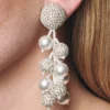 Coconut Earrings - Crystals / Pearls