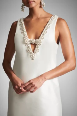 Sylvie Dress - Off White 8 Sylvie Dress - Off White -Sachin & Babi Shop SYLVIEDRESS IVORY DETAILS scaled