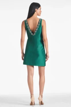 Sylvie Dress - Emerald 7 Sylvie Dress - Emerald -Sachin & Babi Shop SYLVIEDRESS EMERALD BACK scaled
