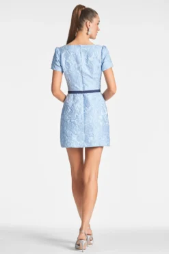 Terri Dress - Ice Blue 5 Terri Dress - Ice Blue -Sachin & Babi Shop TERRIDRESS ICEBLUE BACK scaled