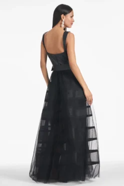 Veruca Gown - Black -Sachin & Babi Shop VERUCAGOWN BLACK BACK scaled