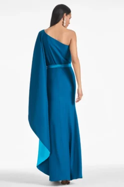 Zahara Gown - Topaz/Tourmaline 9 Zahara Gown - Topaz/Tourmaline -Sachin & Babi Shop ZAHARAGOWN TOPAZ TOURMALINE BACK scaled