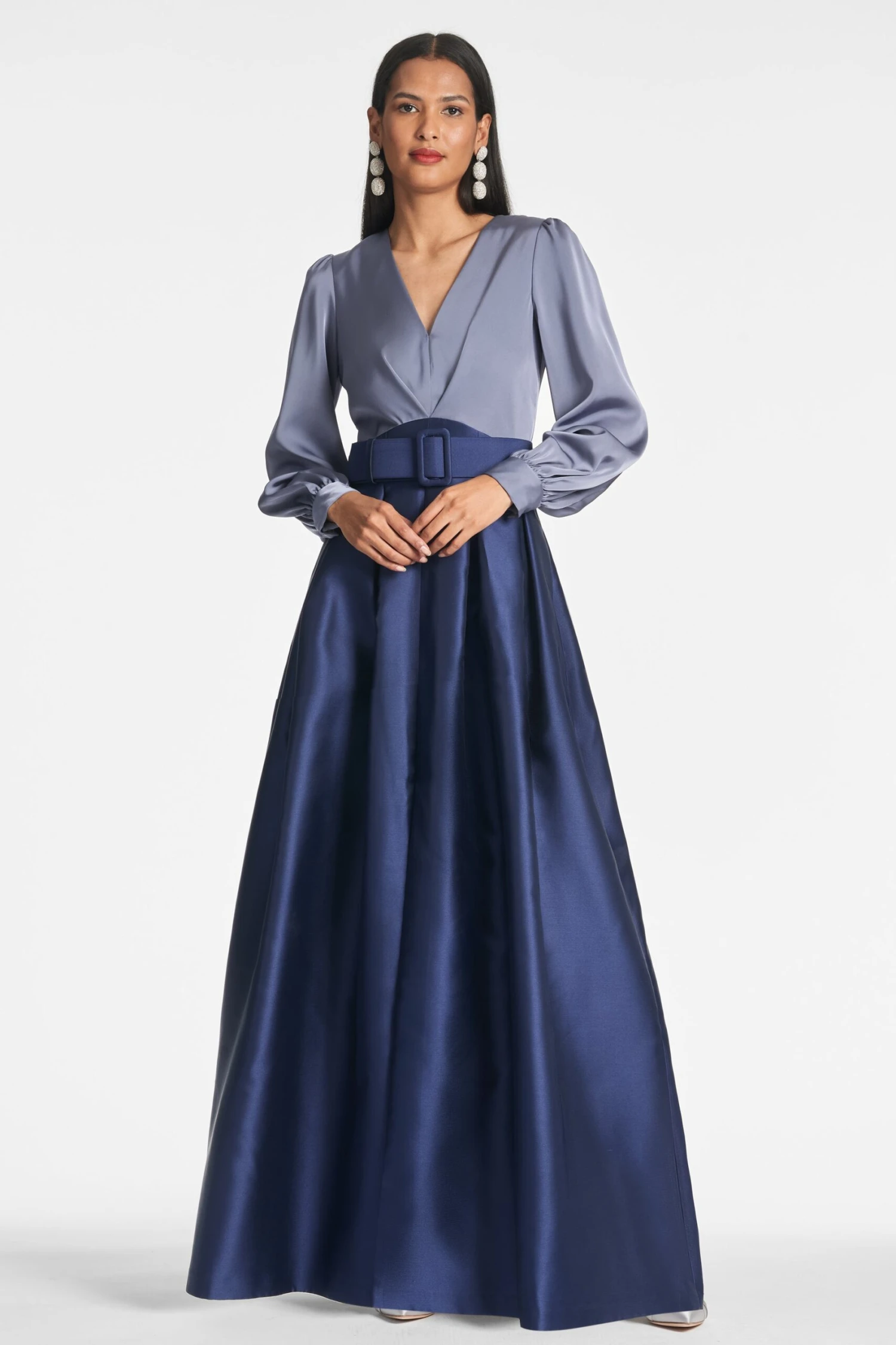 Zoe Gown - Cool Grey/Night Sky 1 Zoe Gown - Cool Grey/Night Sky