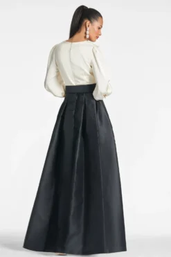 Zoe Gown - Ivory/Black -Sachin & Babi Shop ZOEGOWN IVORYBLACK BACK 324e6b08 7df3 413e a5a7 78d97d227bd9 scaled