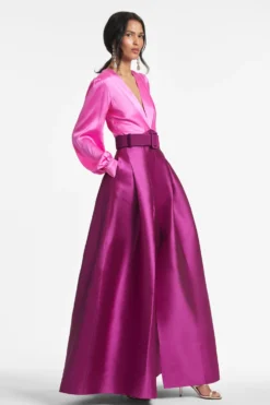 Zoe Gown - Pink/Magenta -Sachin & Babi Shop ZOEGOWN PINKMAGENTA SIDE scaled