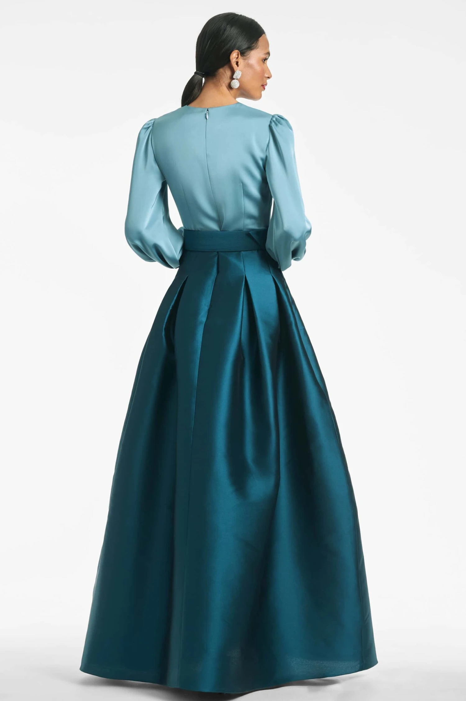 Zoe Gown - Seaglass/Deep Teal 4 Zoe Gown - Seaglass/Deep Teal - Image 4